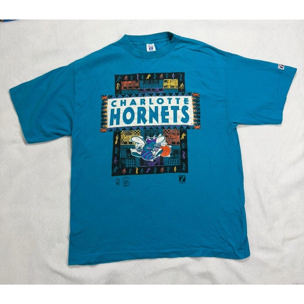VTG Charlotte Hornets T-shirt Logo 7 Sz XL